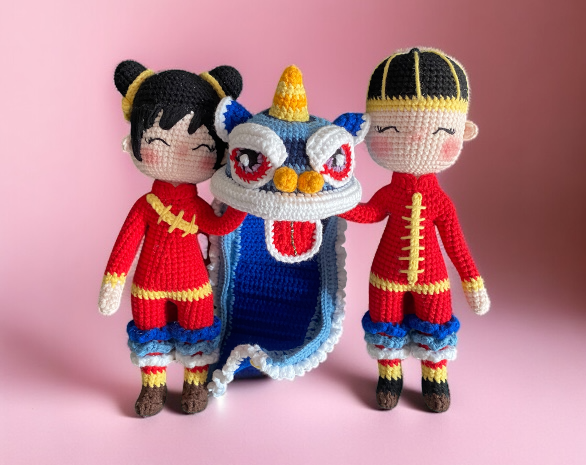 Lion Dance Set (Availability Status: Made to Order, Characters: Dolls & People, Colors: Multicolor)
