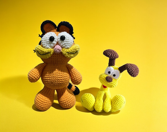 Garfield & Odie Set (Availability Status: Made to Order, Characters: Animal Plushies, Colors: Multicolor, Colors: Orange, Colors: Yellow)