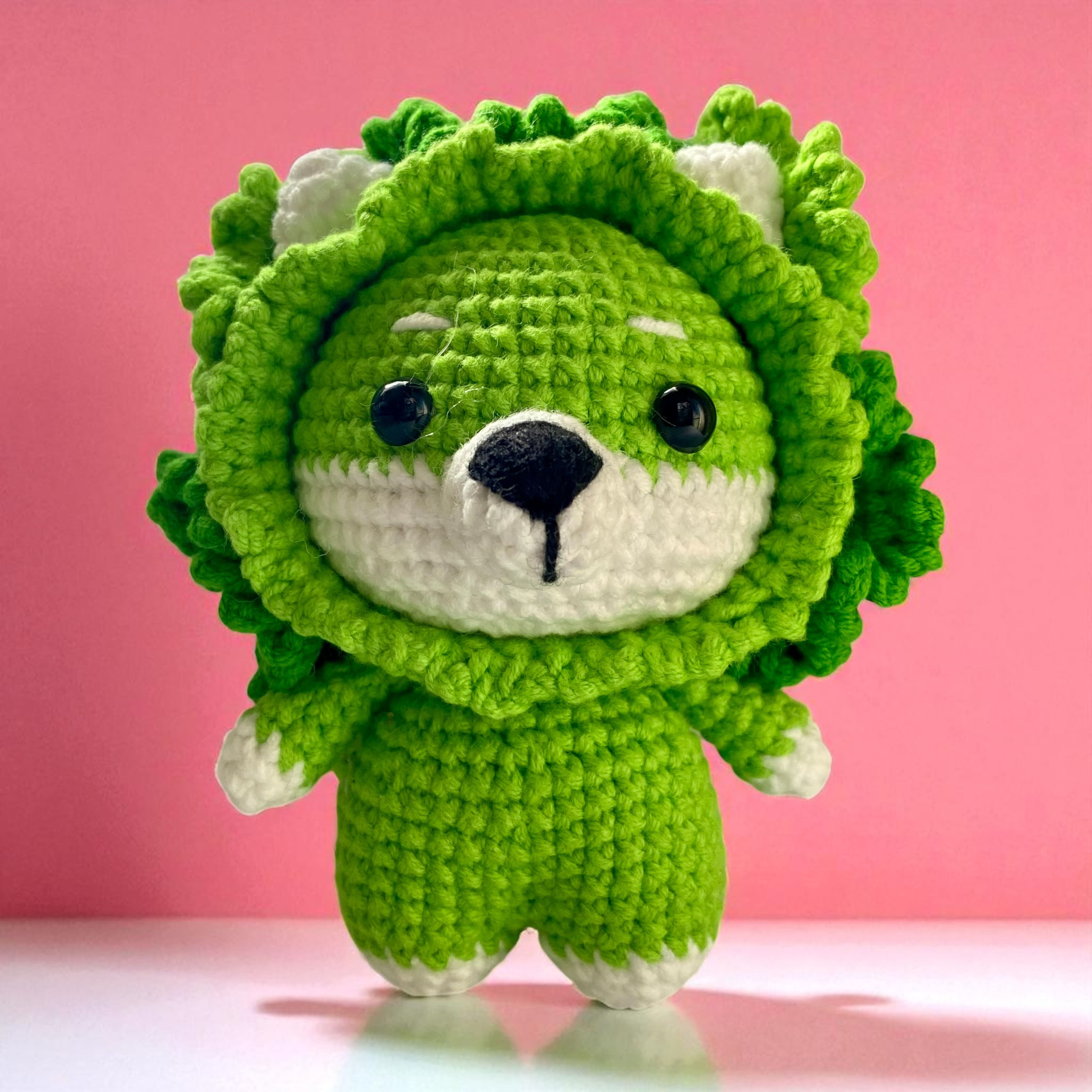 🥬 Cabbage Dog (Availability Status: Ready to Ship, Characters: Animal Plushies, Colors: Green)