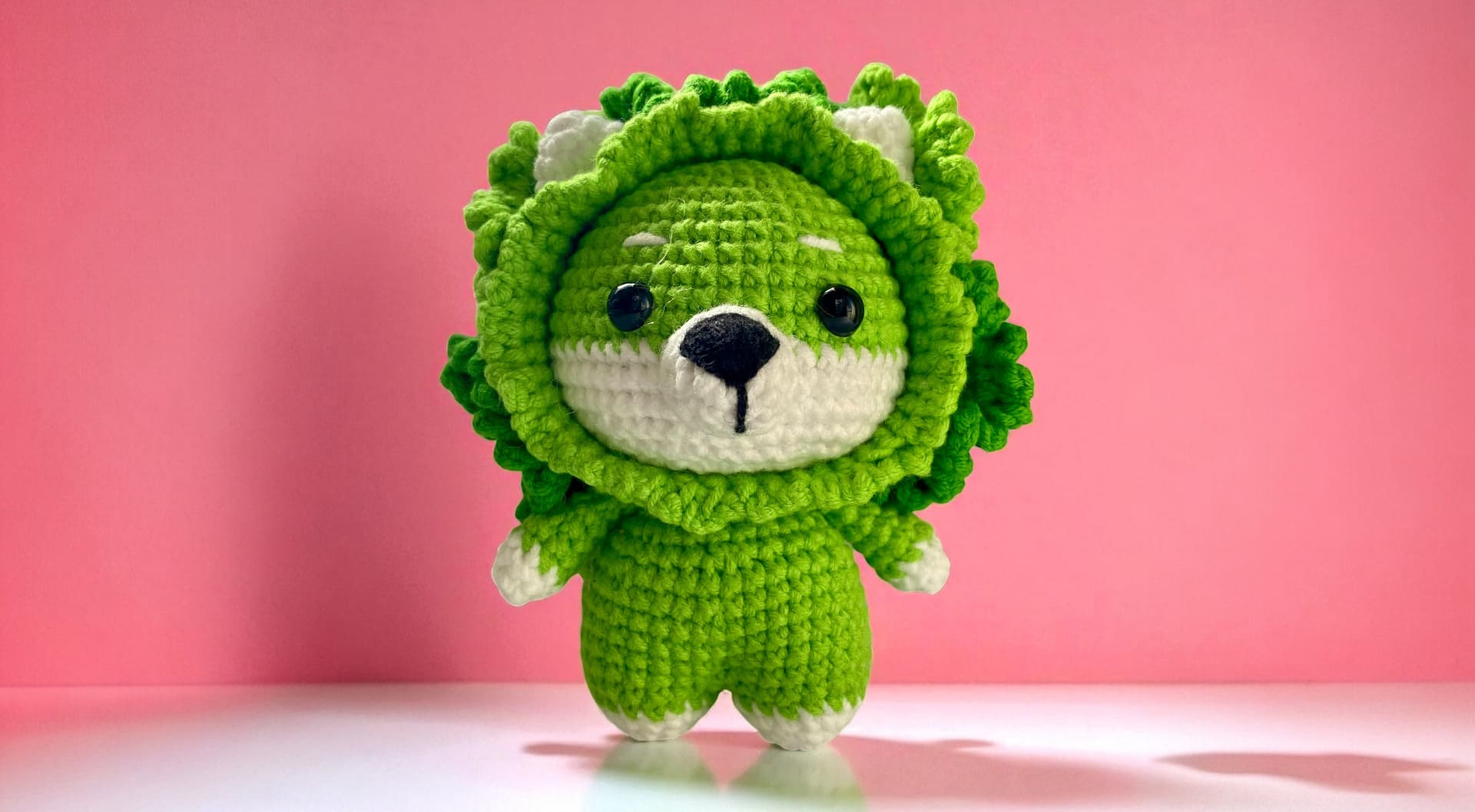 🥬 Cabbage Dog (Availability Status: Ready to Ship, Characters: Animal Plushies, Colors: Green)