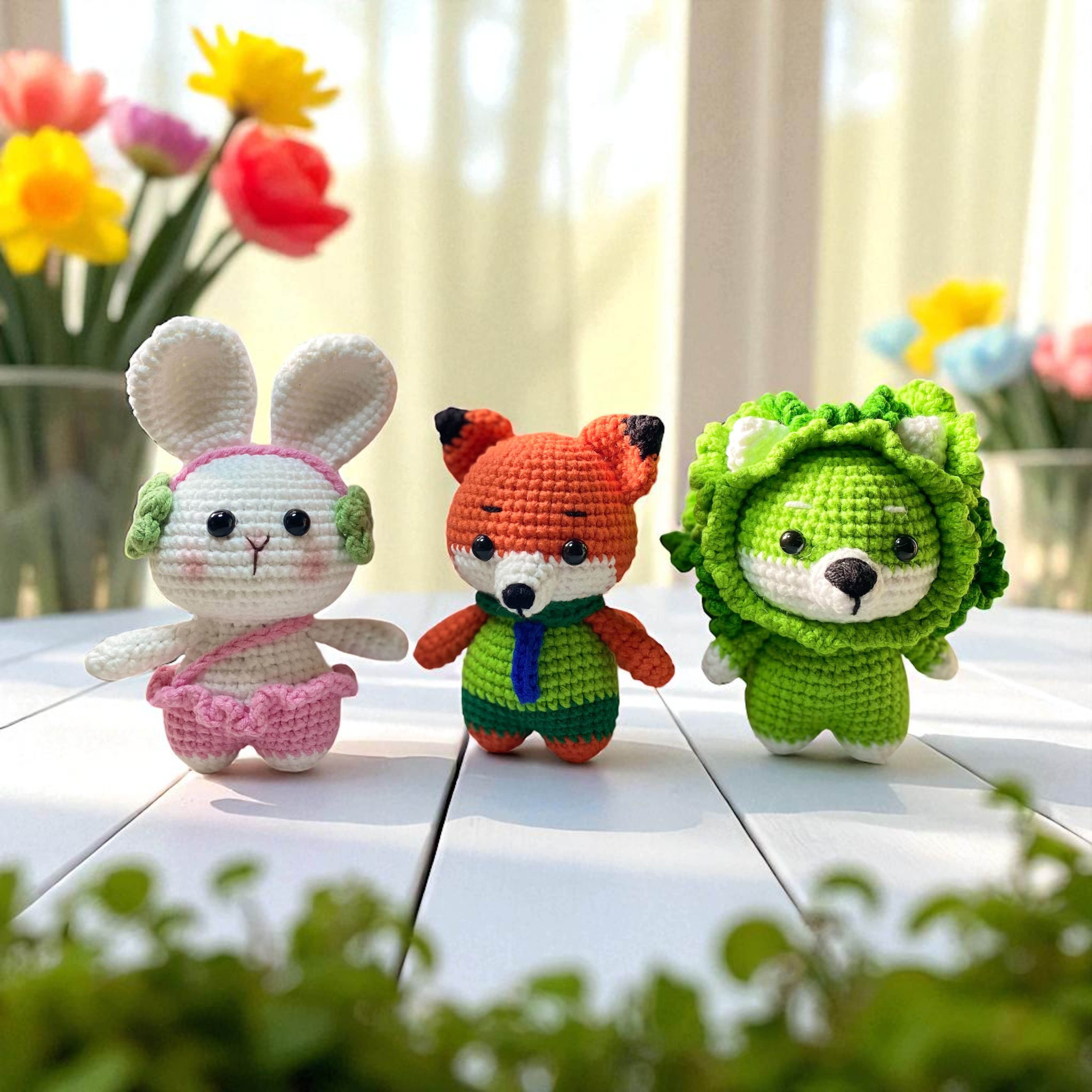 🐰 Bunny with Headphones (Availability Status: Ready to Ship, Characters: Animal Plushies, Colors: White)