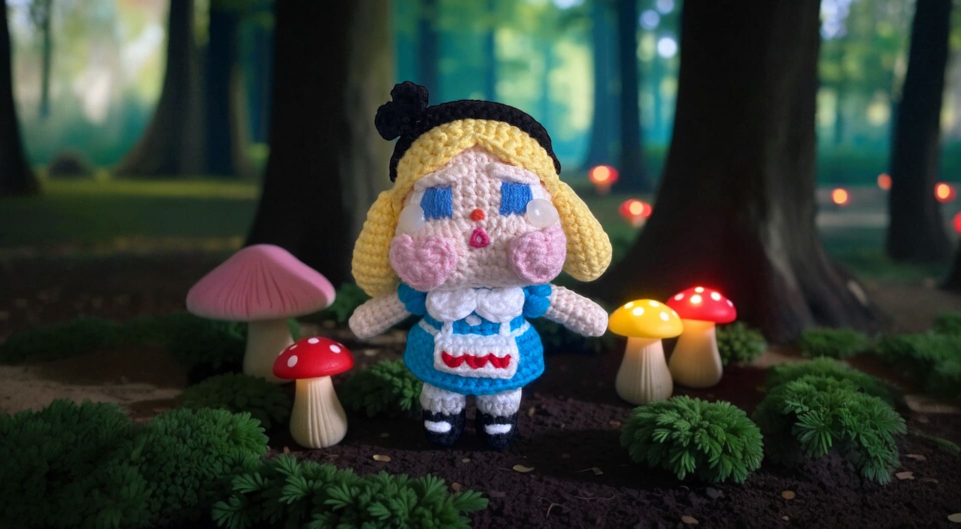 Crybaby Alice – Classic & Halloween (Availability Status: Ready to Ship, Color Styles: Bright / Rainbow (Vibrant red, electric blue, lime green, bold yellow...), Size: Small (5–6” / 13–15 cm))