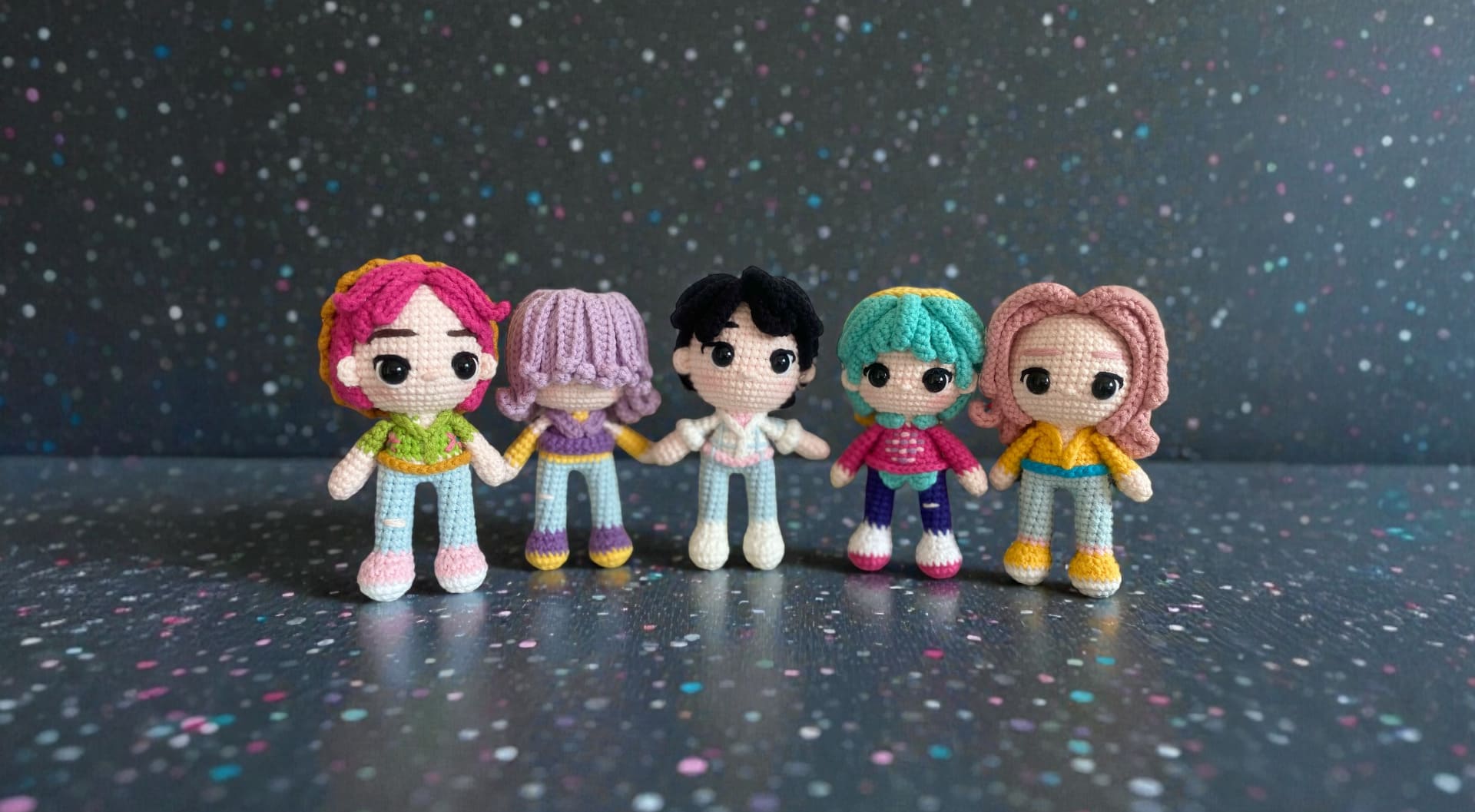 The Saja Boys (Availability Status: Ready to Ship, Color Styles: Pastel  (Soft pink, baby blue, mint, lavender, peach..), Size: Small (5–6” / 13–15 cm))