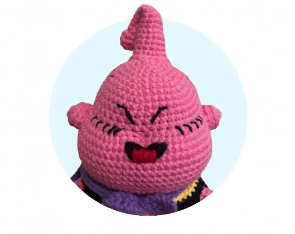 Majin Buu (Availability Status: Made to Order, Characters: Anime Characters, Characters: Dolls & People, Colors: Pink, Colors: White, Colors: Yellow)